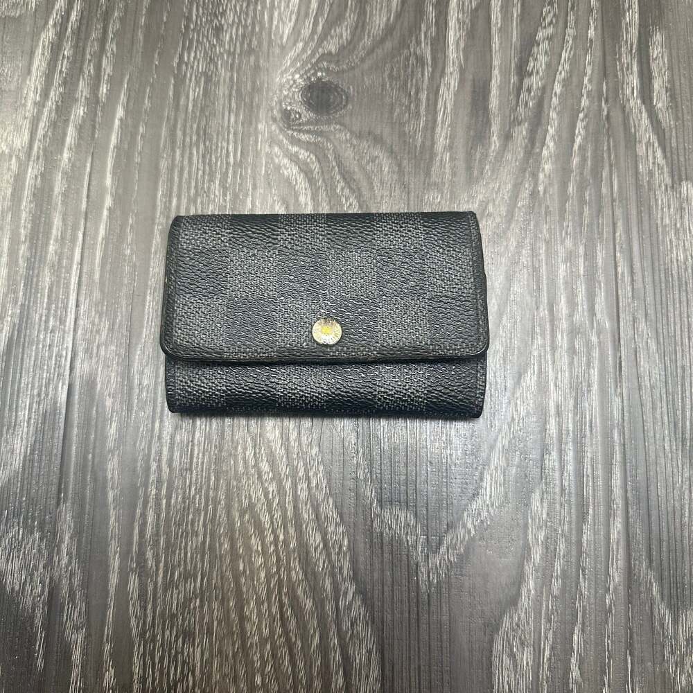 Louis Vuitton Authentic Damier Graphite 6 Key & Card Holder